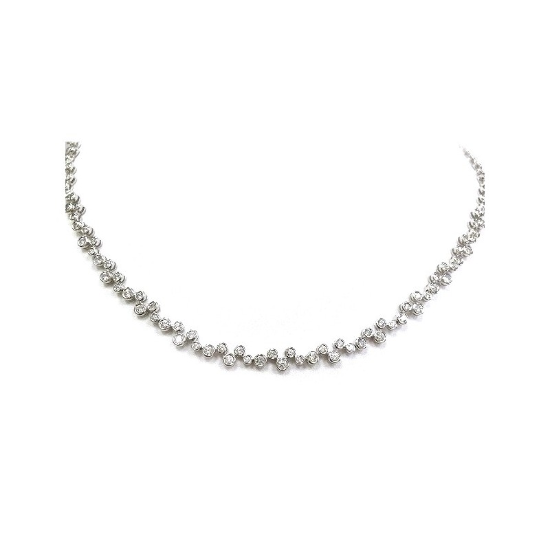 18ct white gold diamond necklet Diamond weight :5.46cts