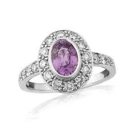 Oval Purple Sapphire Ring - Macintyres of Edinburgh