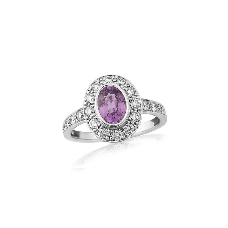 Oval Purple Sapphire Ring - Macintyres of Edinburgh