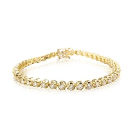 18ct Yellow Gold Diamond Line Bracelet - 5.16cts