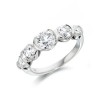 Graduated Platinum 5st Diamond Ring by Wharton - D:1.15cts