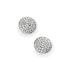 Sterling Silver Round CZ Pave Set Stud Earrings