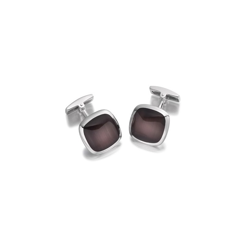 Hoxton London Cats Eye Silver Cufflinks - Save 30% off RRP