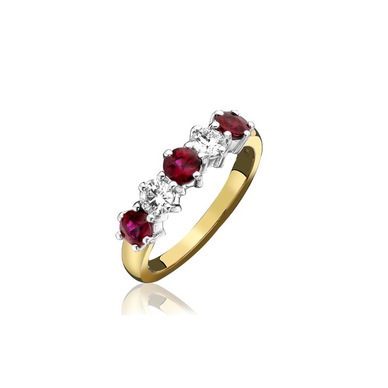 Diamond & Ruby Eternity Ring R: 1.66ct - Macintyres of Edinburgh