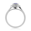 18ct White Gold Sapphire & Diamond Ring - S 1.18 D 0.34