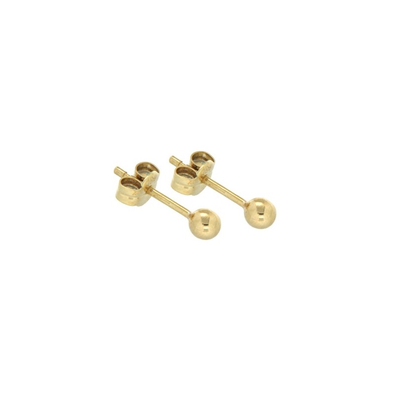 9ct Yellow Gold 3mm Ball Studs