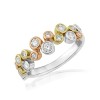 18ct Gold Two Row Diamond Scatter Bubbles Ring - 0.47