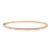 9ct Rose Gold Diamond Set Bangle - 0.36