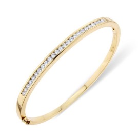 18ct Gold Diamond Set Bangle - 0.89cts