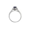 18ct White Gold Sapphire & Diamond Ring - S 1.10 D 0.30