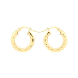 9ct Yellow Gold 18mm Polished Hoop Earrings