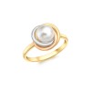 Multi-colour Gold 8mm Pearl Ring