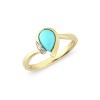 9ct Turquoise & Diamond Ring