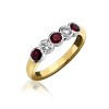 18ct Gold 5st Ruby & Diamond Eternity Ring - R 0.59 D 0.30