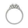 Half Carat Oval & Round Three Stone Diamond Ring [GIA Certified]