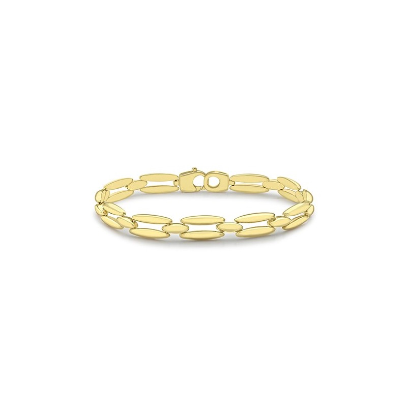 9ct Yellow Gold Fancy Cut Out Link Bracelet