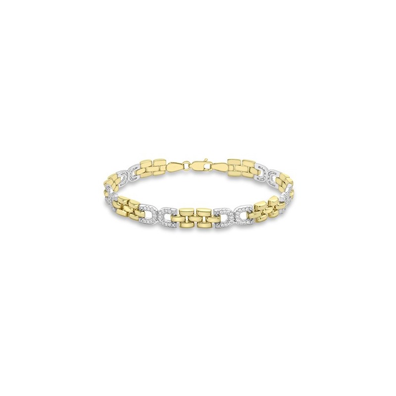 9ct Gold Cubic Zirconia Panther Link Bracelet - Macintyres of Edinburgh