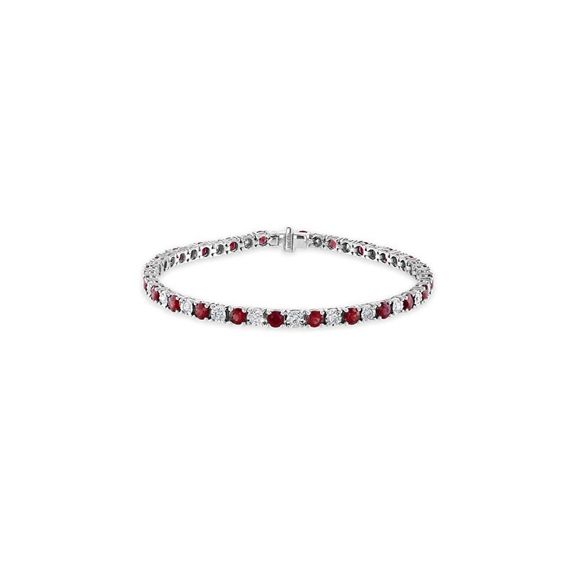 Ruby & Diamond Tennis Bracelet - Macintyres of Edinburgh