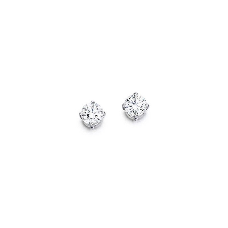 9ct White Gold Diamond Solitaire Earrings - 0.33ct