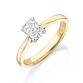 18ct Gold Phoenix Cut Daimond Solitaire Ring - 0.24ct D/LC