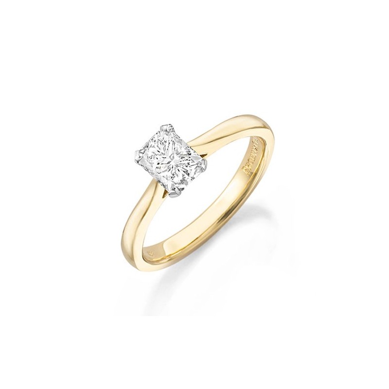 18ct Gold Phoenix Cut Daimond Solitaire Ring - 0.24ct D/LC