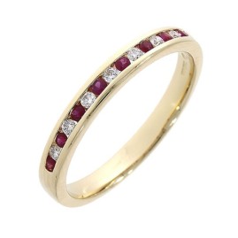 18ct Gold Diamond & Ruby Eternity Ring - Macintyres of Edinburgh