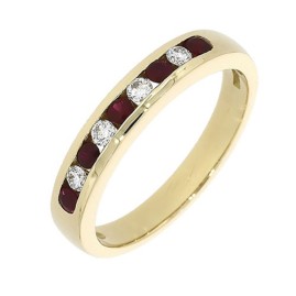 Ruby Eternity Ring - R:0.27ct D:0.12ct - Macintyres of Edinburgh