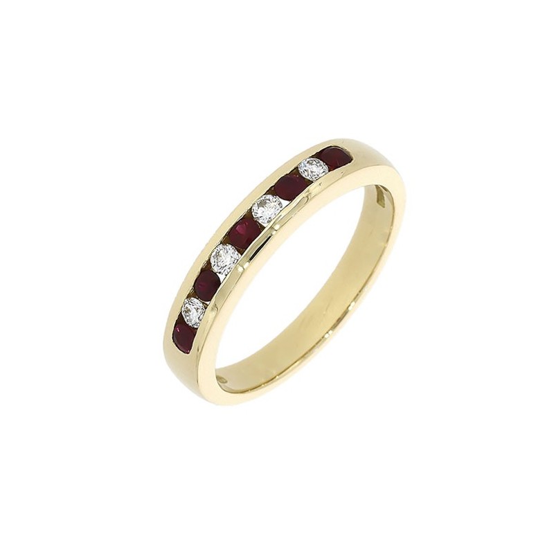 Ruby Eternity Ring - R:0.27ct D:0.12ct - Macintyres of Edinburgh