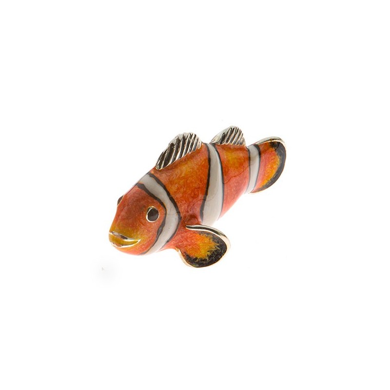 Saturno Silver & Enamel Clown Fish Ornament