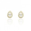 9ct Gold Cubic Zirconia Halo Earrings | Macintyres of Edinburgh