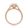 Rose Gold Vintage Inspired Halo Engagement Ring [GIA Certified G/VS1]