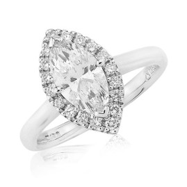 Marquise Cut Engagement Ring in Platinum - 1.00ct