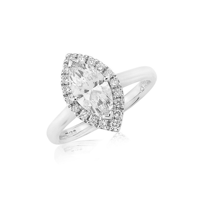 Marquise Cut Engagement Ring in Platinum - 1.00ct