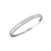 18ct White Gold  Three Row Diamond Bangle - 2.00cts