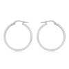 9ct White Gold 30mm Creole Style Hoop Earrings [£95.40] - Macintyres