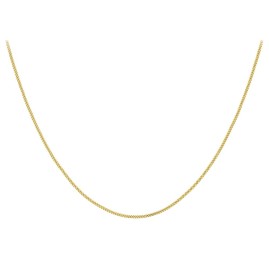 18ct Yellow Gold Diamond Cut Curb Chain 41cm/16"