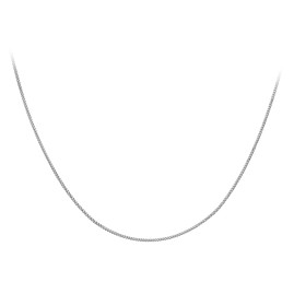 18ct White Gold 41cm 16 inch Diamond Cut Chain for Pendant