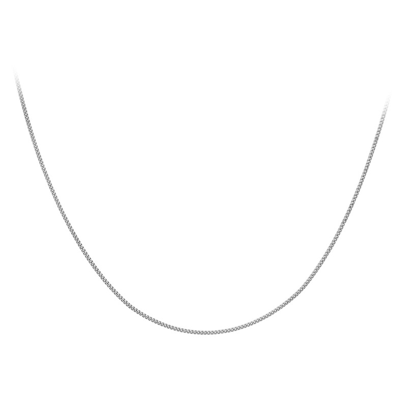 18ct White Gold 41cm 16 inch Diamond Cut Chain for Pendant