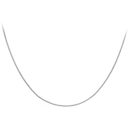 18ct White Gold 41cm/16 inch Diamond Cut Curb Chain for Pendant