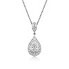 Pear Shaped Halo Diamond Necklace - Macintyres Fine Jewellery