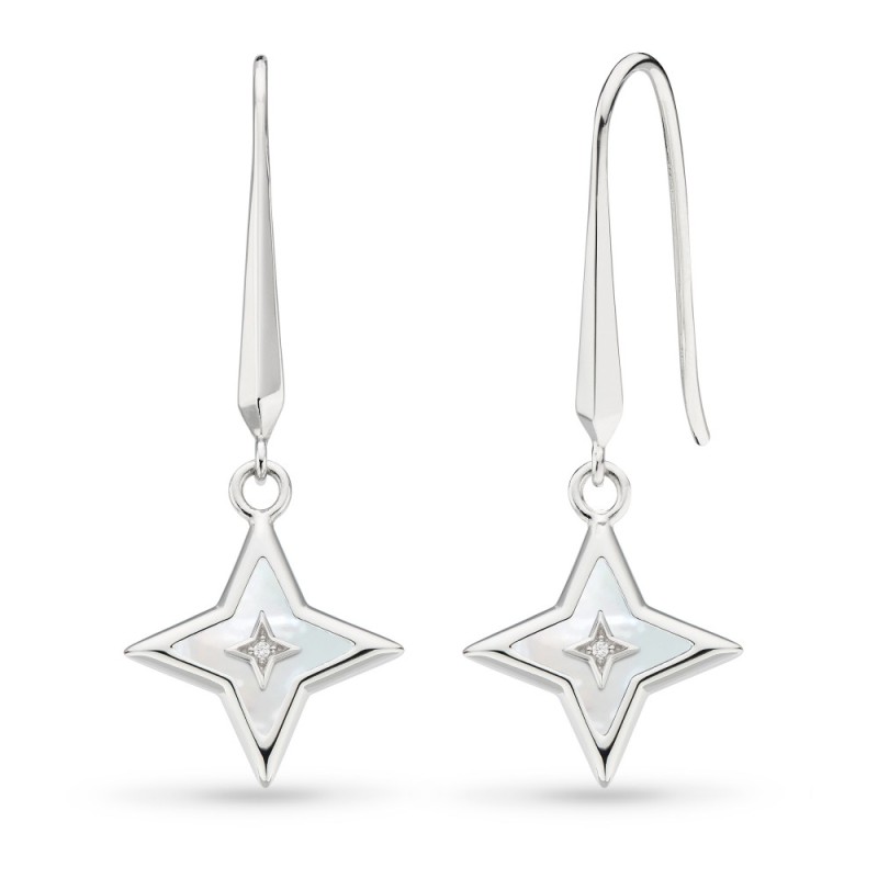 Kit Heath Astoria Mother of Pearl & CZ Star Drop Earrings 50415MPC