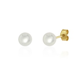 9ct Yellow Gold Cultured Pearl Stud Earrings - 6.0 - 6.5mm