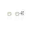 18ct White Gold Cultured Pearl Stud Earrings - 6.0 - 6.5mm