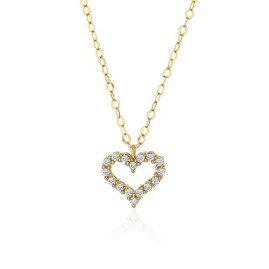 18ct Rose Gold Diamond Heart Necklace - Macintyres of Edinburgh