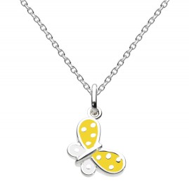 Kit Heath Butterfly Yellow Silver Necklace 9923YE [Save 25% off RRP]