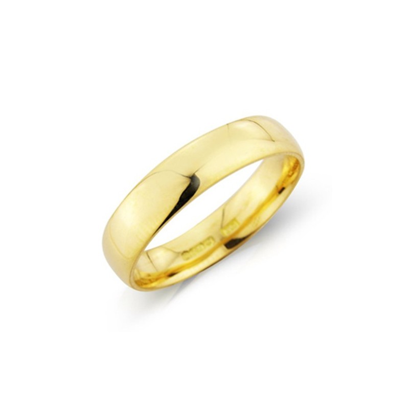 Gents 18ct Gold 5mm Heavy Court Wedding Band [Save 40% OFF High Street Prices]