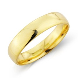 Ladies 18ct Gold 5mm Court Wedding Band [Save 40% OFF High Street Prices]