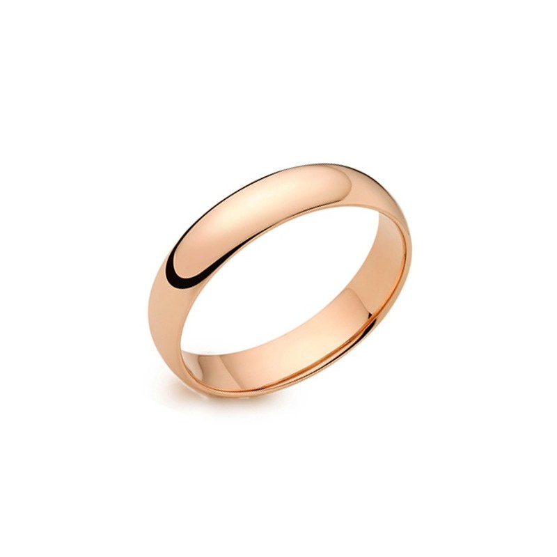 Ladies 18ct Rose Gold 4mm Court Wedding Band [Save 40% OFF High Street Prices]