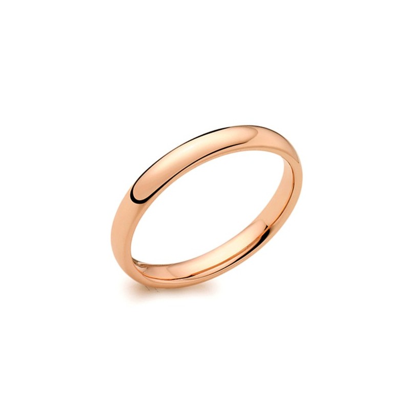 Ladies 18ct Rose Gold 2.5mm Court Wedding Band [Save 40% OFF High Street Prices]