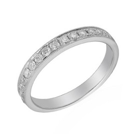 Platinum Half-set Diamond Wedding Band [Save up to 40% high street prices]